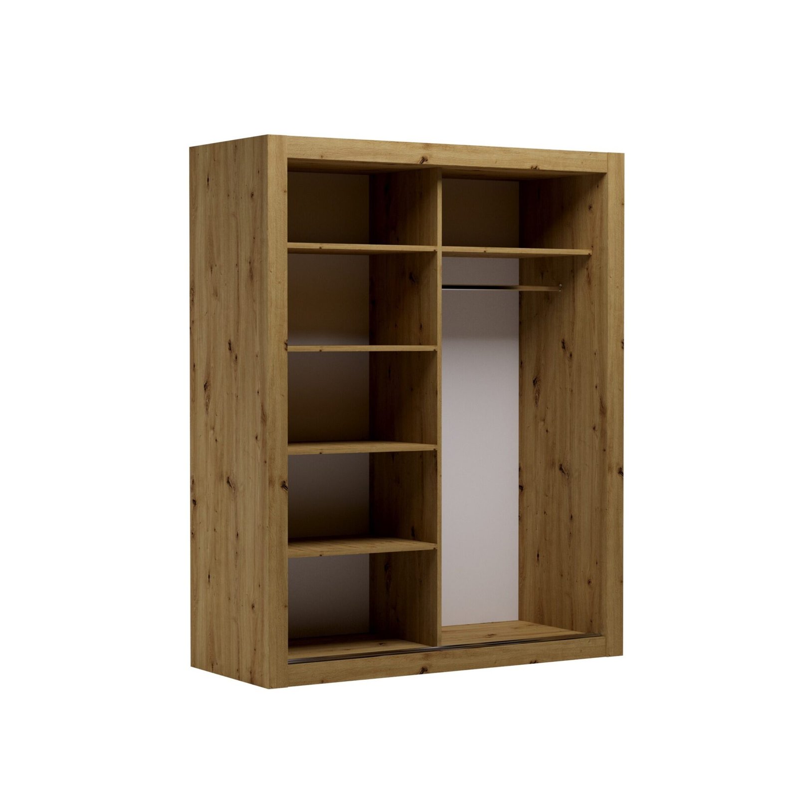 Sliding wardrobe MODI-M 160 Artisan/Black ADRK - Image 4