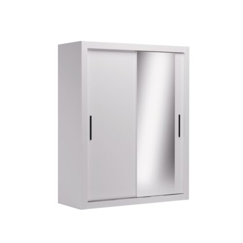 Sliding wardrobe MODI-M 160 white/black ADRK