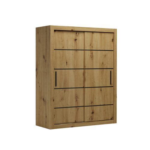 MORELL 160 Artisan/Black ADRK sliding wardrobe