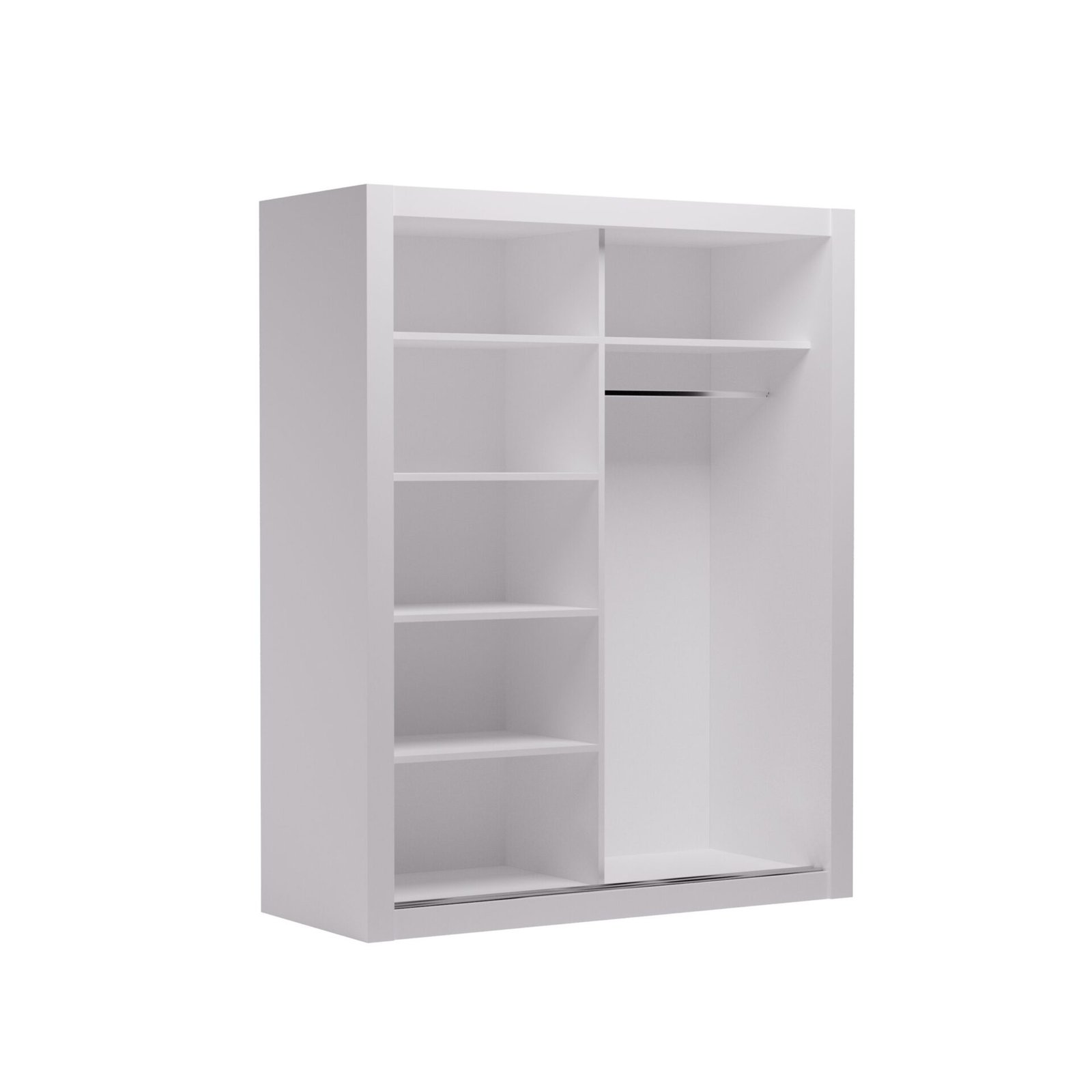 MORELL 160 Sliding wardrobe with sliding doors, white/black, ADRK - Image 4