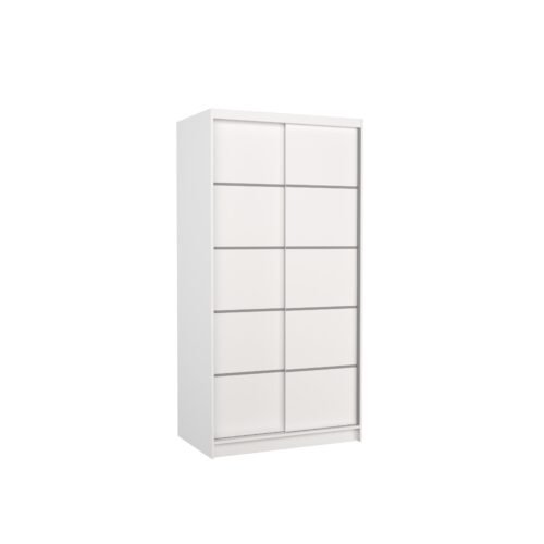 RIVA 100 Sliding wardrobe with sliding doors, white, ADRK