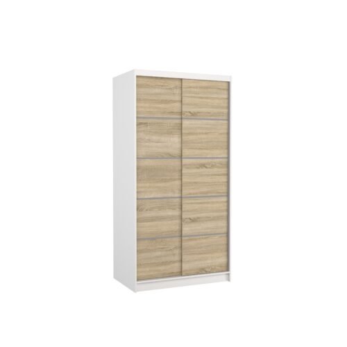 RIVA 100 sliding wardrobe, white/Sonoma, ADRK