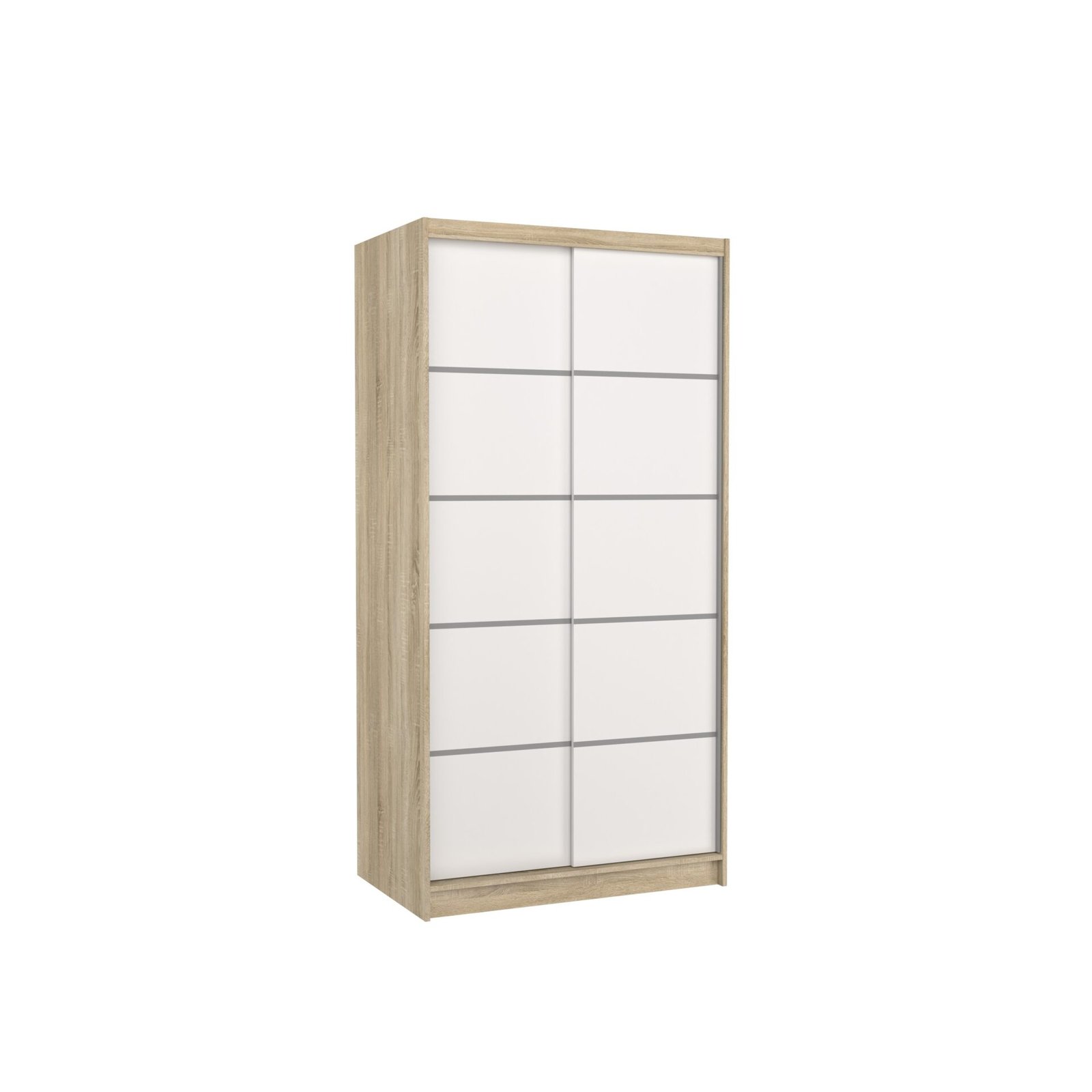 RIVA 100 sliding wardrobe with Sonoma/white finish, ADRK