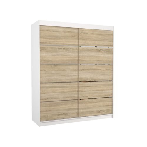 SPECTRA 180 sliding wardrobe, white/Sonoma, ADRK