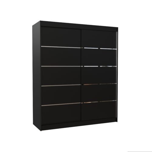 SPECTRA 180 sliding wardrobe, black, ADRK