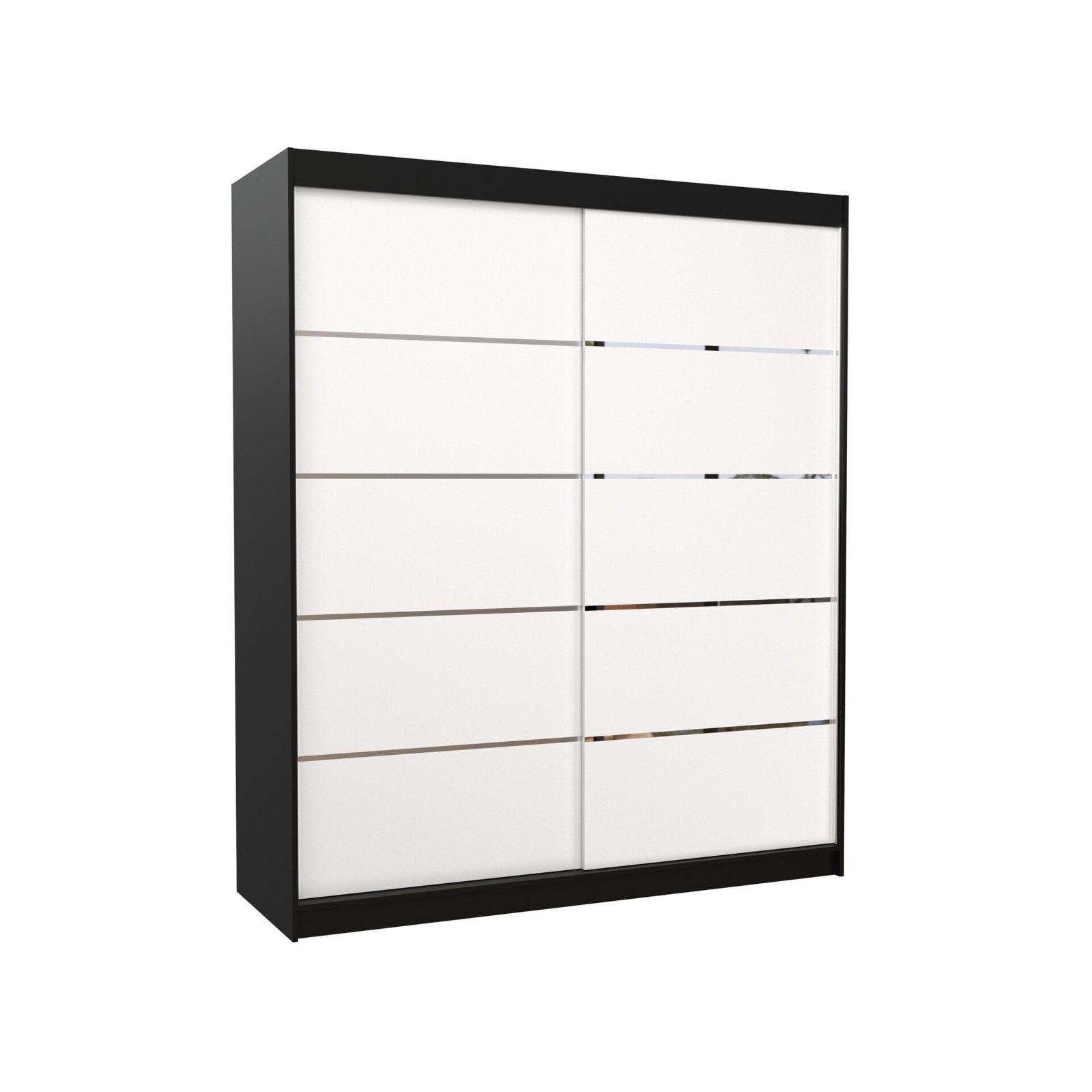 SPECTRA 180 sliding wardrobe, black/white, ADRK