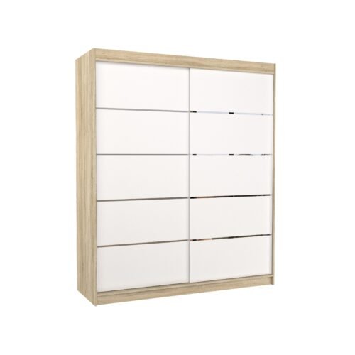 SPECTRA 180 sliding wardrobe, Sonoma/White, ADRK
