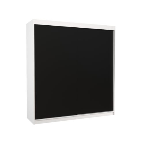 TERECIA 200 sliding wardrobe, white/black, ADRK