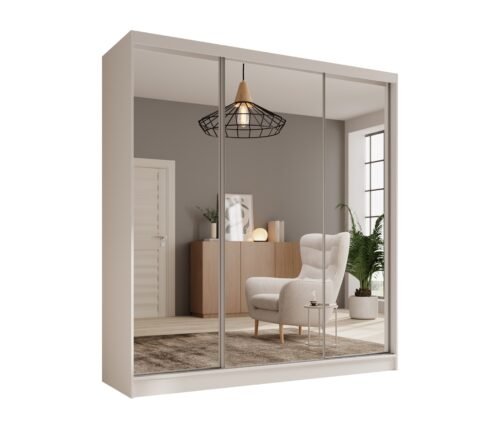 Tola 200 sliding wardrobe, white, ADRK