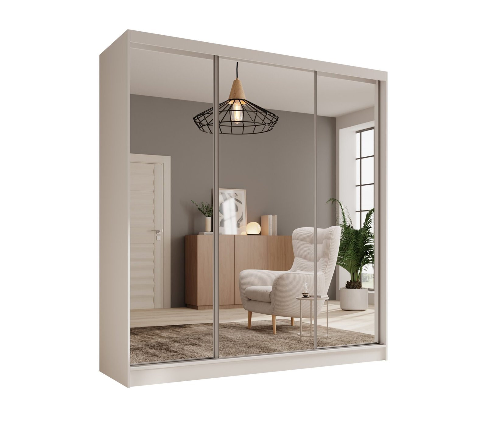 Tola 200 sliding wardrobe, white, ADRK