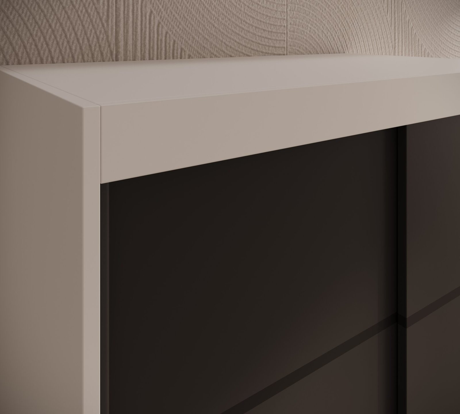 Verto 100 sliding wardrobe, white/black, ADRK - Image 3
