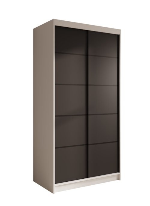 Verto 100 sliding wardrobe, white/black, ADRK