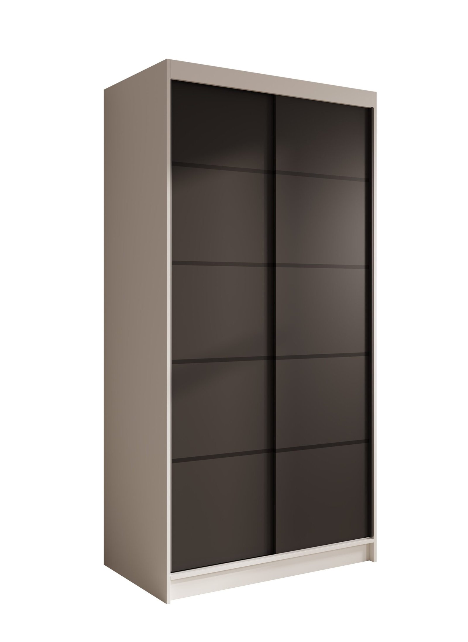 Verto 100 sliding wardrobe, white/black, ADRK