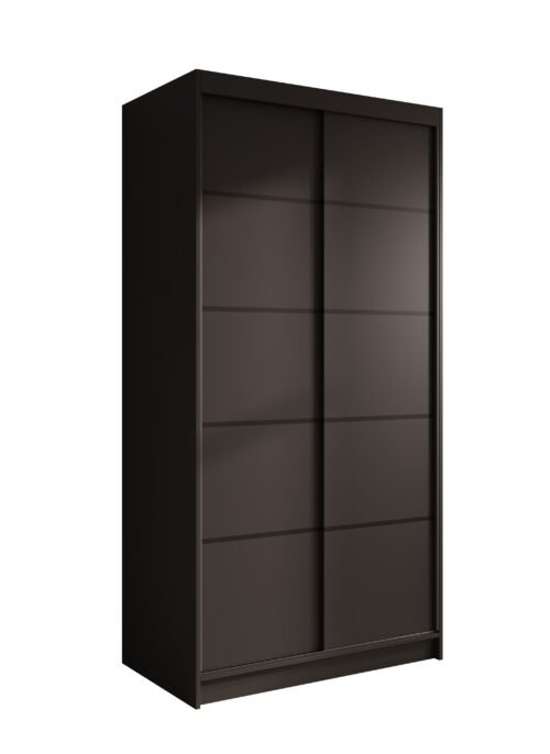 Verto 100 sliding wardrobe, black, ADRK