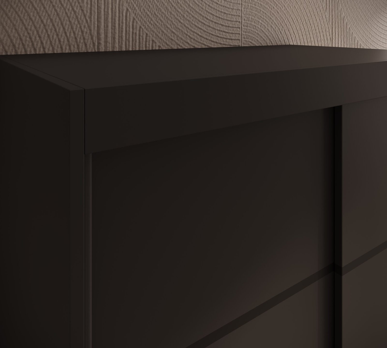 Verto 100 sliding wardrobe, black, ADRK - Image 3