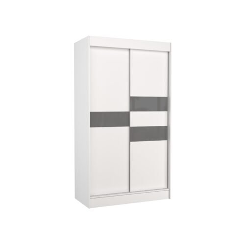 BATIA 120 white/gray Lacobel ADRK sliding wardrobe