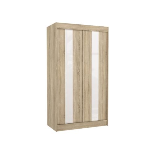 Sliding wardrobe with sliding doors KAREN 120 Sonoma/White Lacobel ADRK