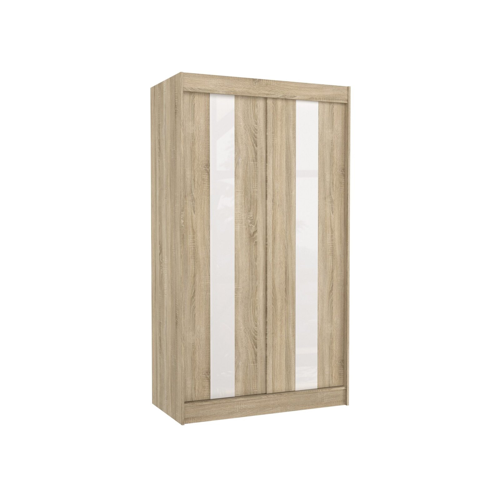 Sliding wardrobe with sliding doors KAREN 120 Sonoma/White Lacobel ADRK