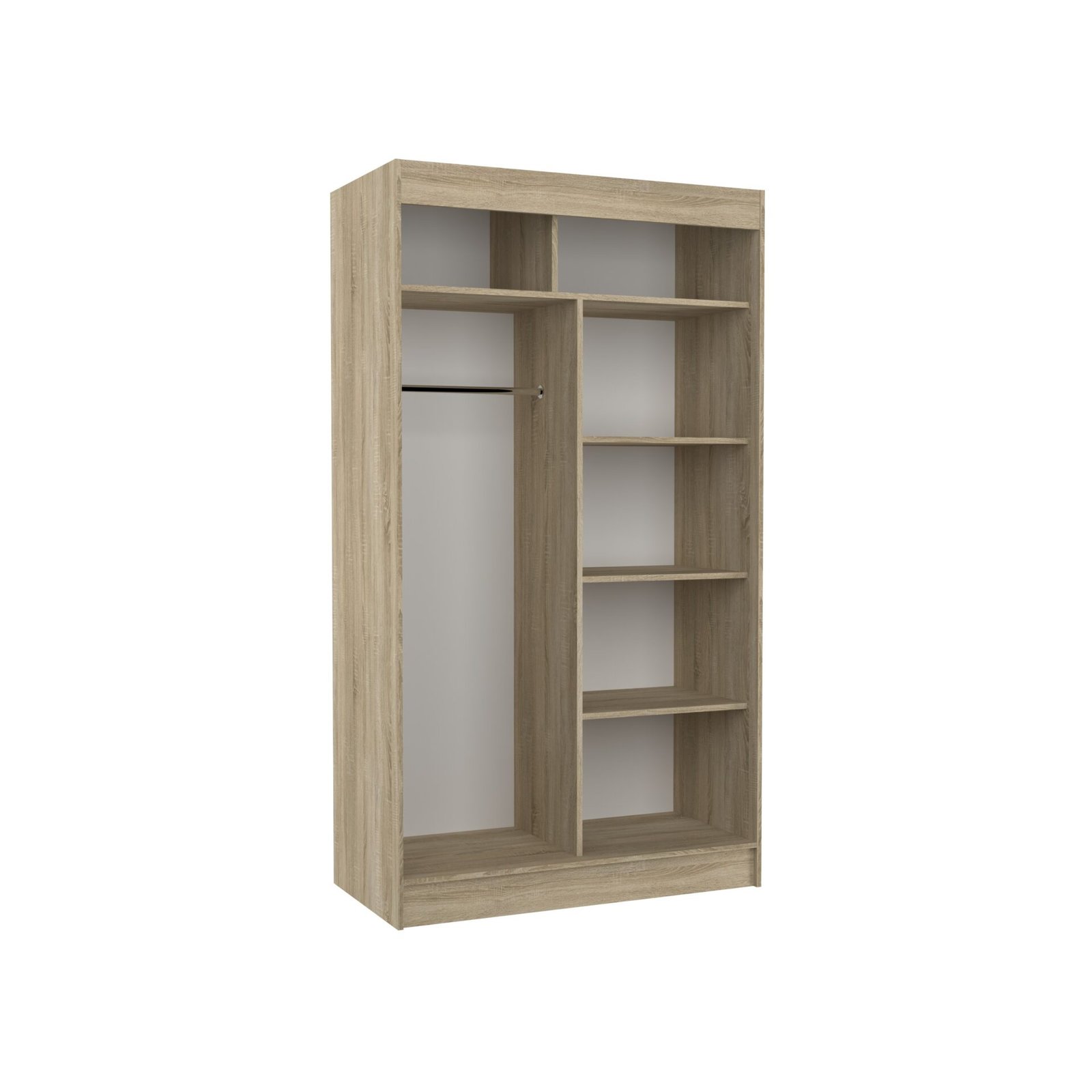 Sliding wardrobe with sliding doors KAREN 120 Sonoma/Black Lacobel ADRK - Image 4