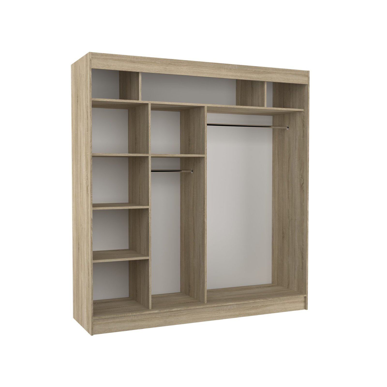 Sliding wardrobe with lacobel KAREN 200 black/white Lacobel ADRK - Image 4