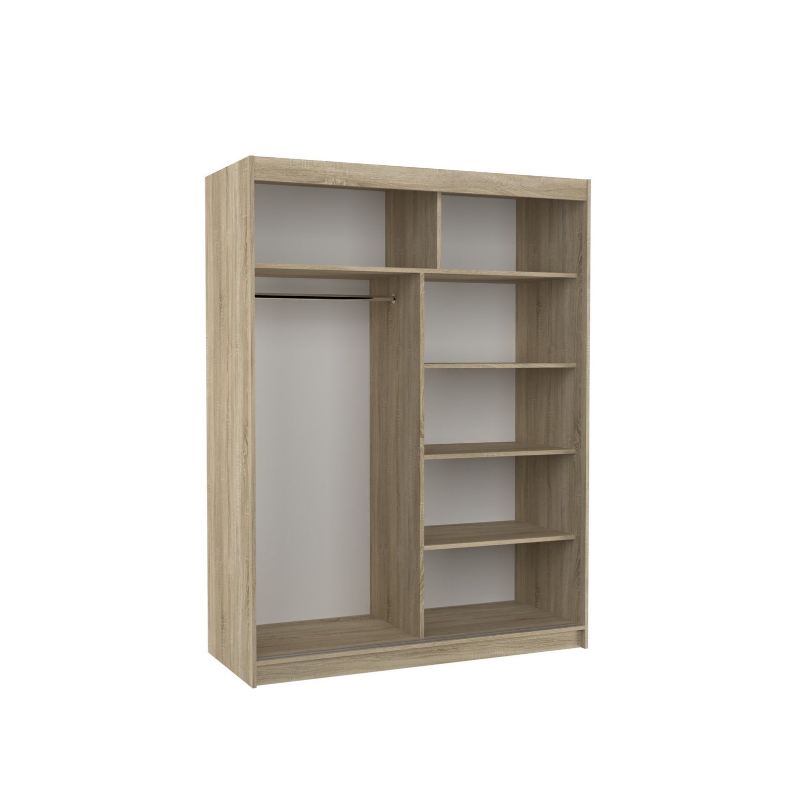 Sliding wardrobe with sliding doors MARTINEZ 150 white/black ADRK - Image 4