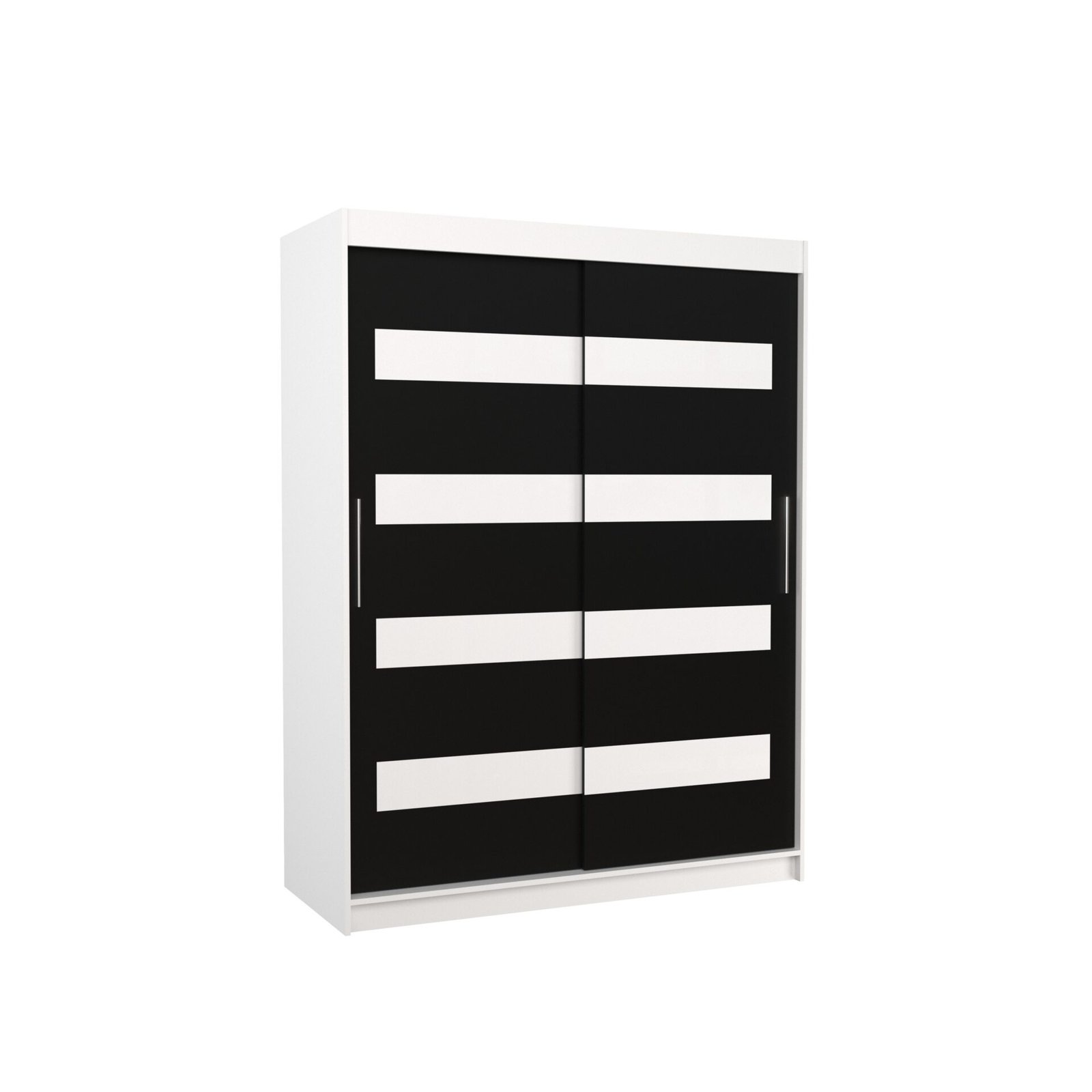 Sliding wardrobe with sliding doors MARTINEZ 150 white/black ADRK
