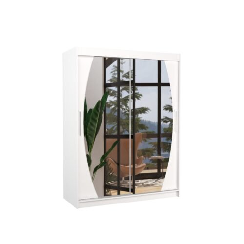 ALEN 150 White ADRK Sliding wardrobe with mirror