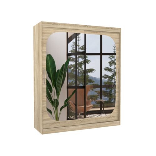 Sliding wardrobe with mirror ARIZONA 180 Sonoma ADRK