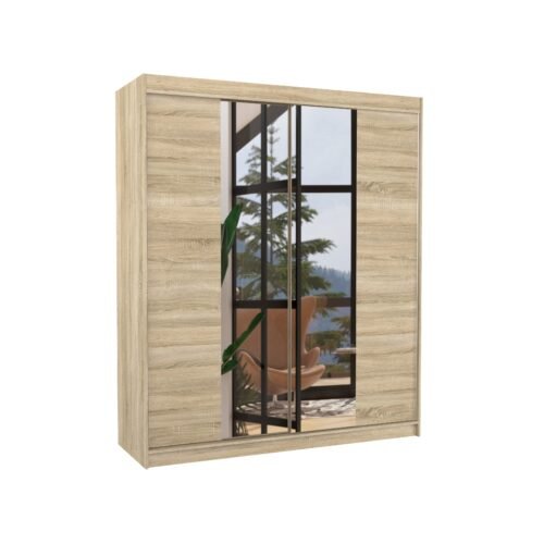 Sliding wardrobe with mirror BALANCE 180 Sonoma ADRK