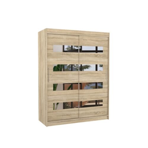 Sliding wardrobe with mirror BALTIC 150 Sonoma ADRK