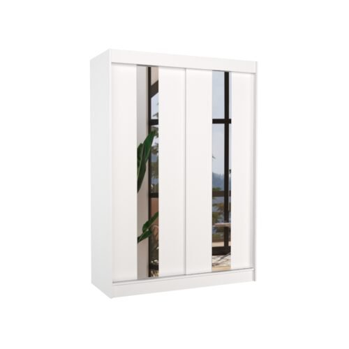 Sliding wardrobe with mirror BALTON 150 white ADRK