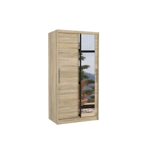 BAROS 100 Sonoma ADRK sliding wardrobe with mirror