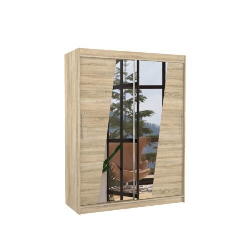 Sliding wardrobe with mirror BOLTON 150 Sonoma ADRK