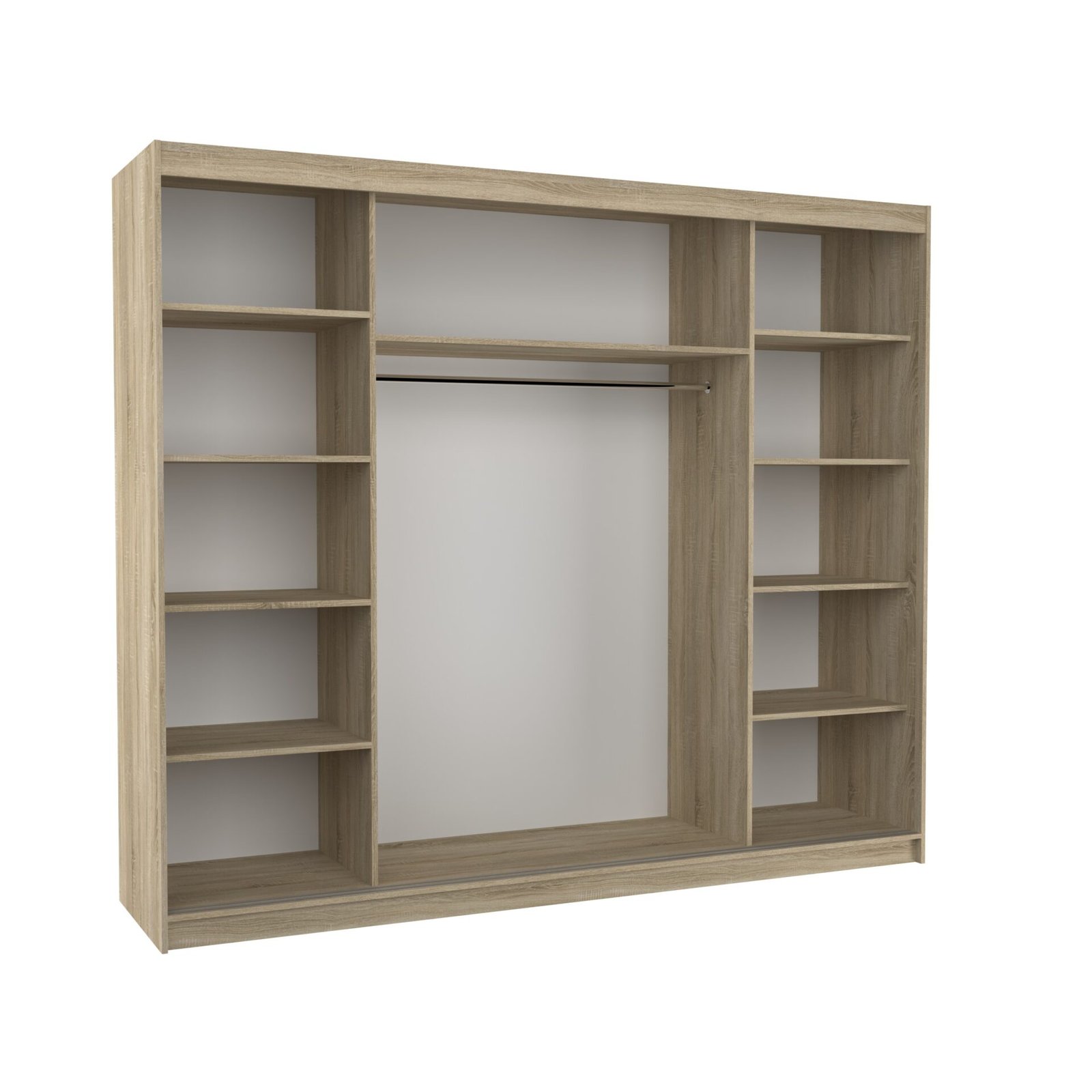 Sliding wardrobe with mirror CAMBE 250 white/Sonoma ADRK - Image 4
