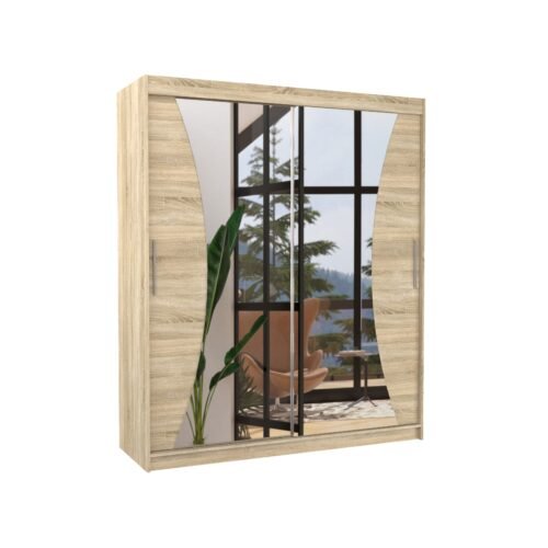 Sliding wardrobe with mirror CHARLOTTE 180 Sonoma ADRK