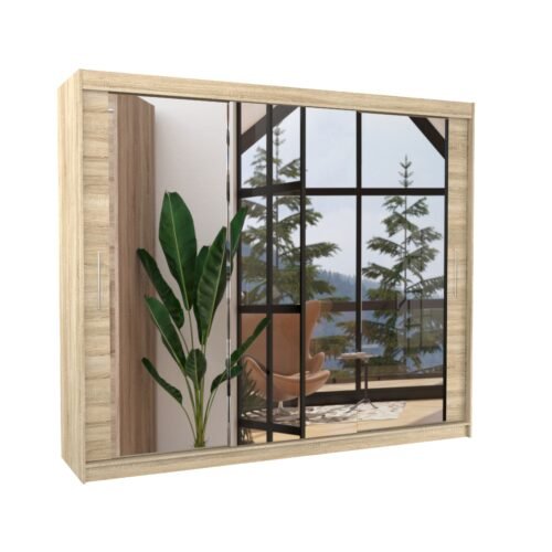 Sliding wardrobe with mirror CHESTER 250 Sonoma ADRK