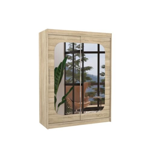 Sliding wardrobe with mirror CLEVER 150 Sonoma ADRK