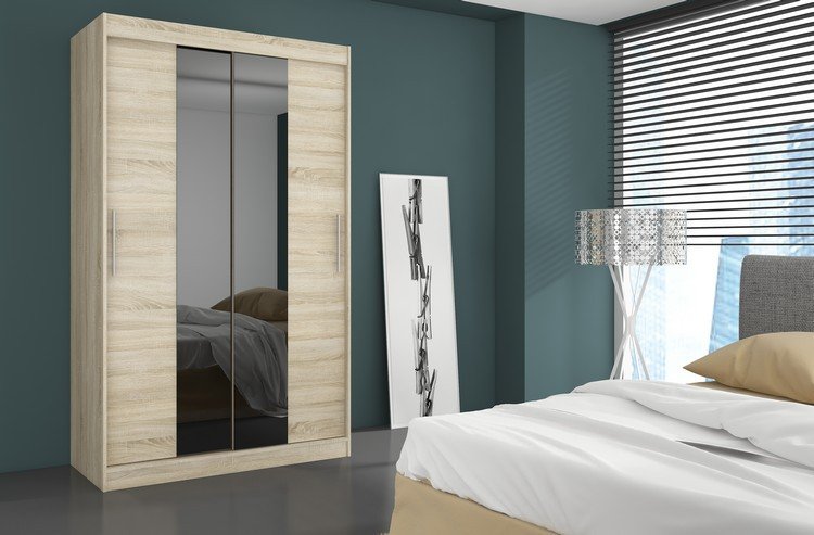 Sliding wardrobe with mirror DALLAS 180 Sonoma ADRK - Image 2
