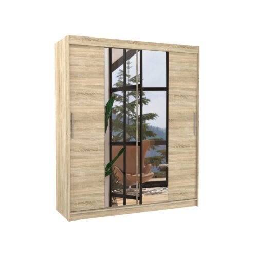 Sliding wardrobe with mirror DALLAS 180 Sonoma ADRK