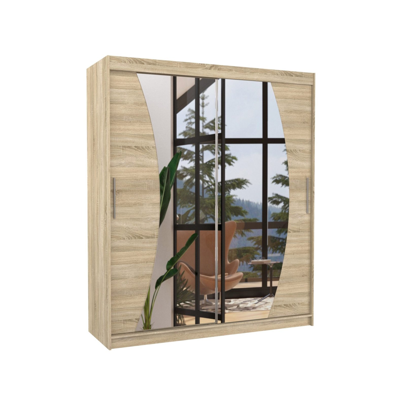 DOLORES 180 Sonoma ADRK sliding wardrobe with mirror
