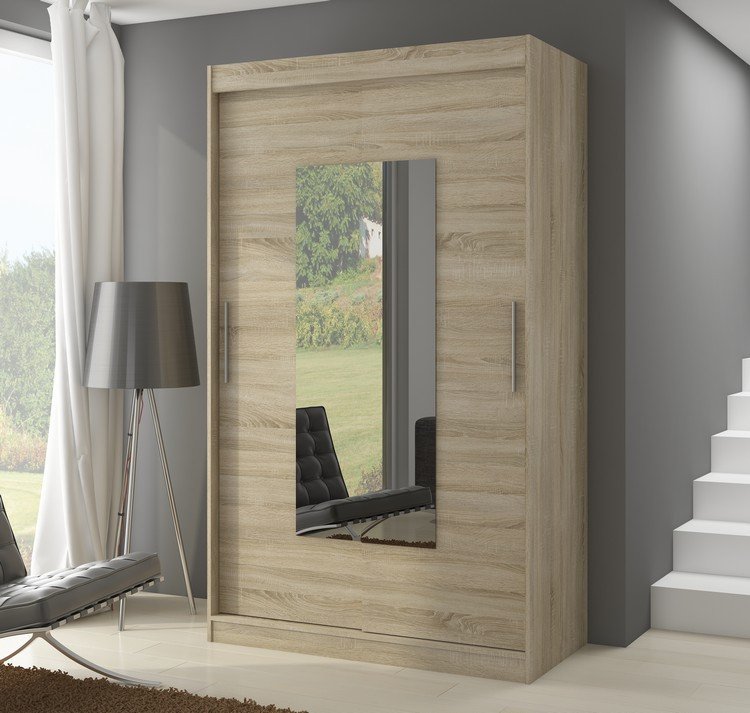 Sliding wardrobe with mirror DORRIGO 150 Sonoma ADRK - Image 2