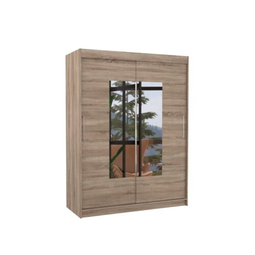 Sliding wardrobe with mirror DORRIGO 150 Truffle ADRK