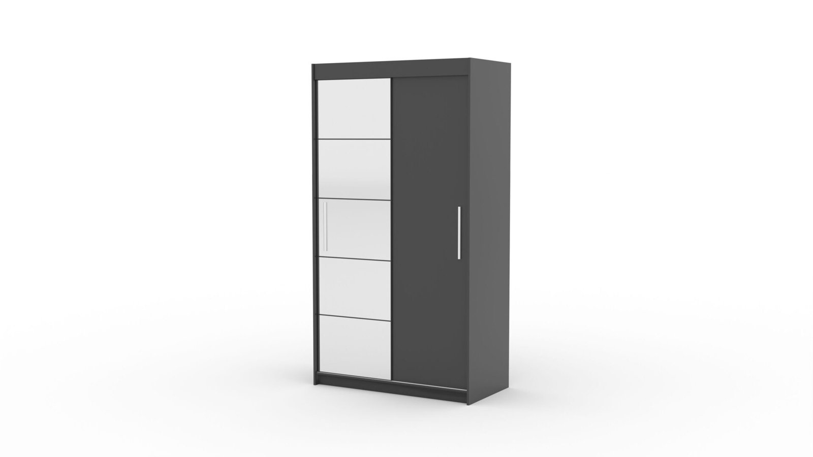 Sliding wardrobe with mirror ESTI 120 anthracite ADRK