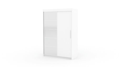 Sliding wardrobe with mirror ESTI 150 white ADRK