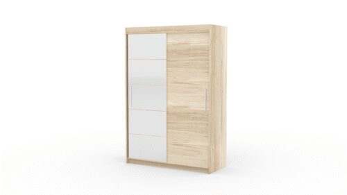 Sliding wardrobe with mirror ESTI 150 Sonoma ADRK
