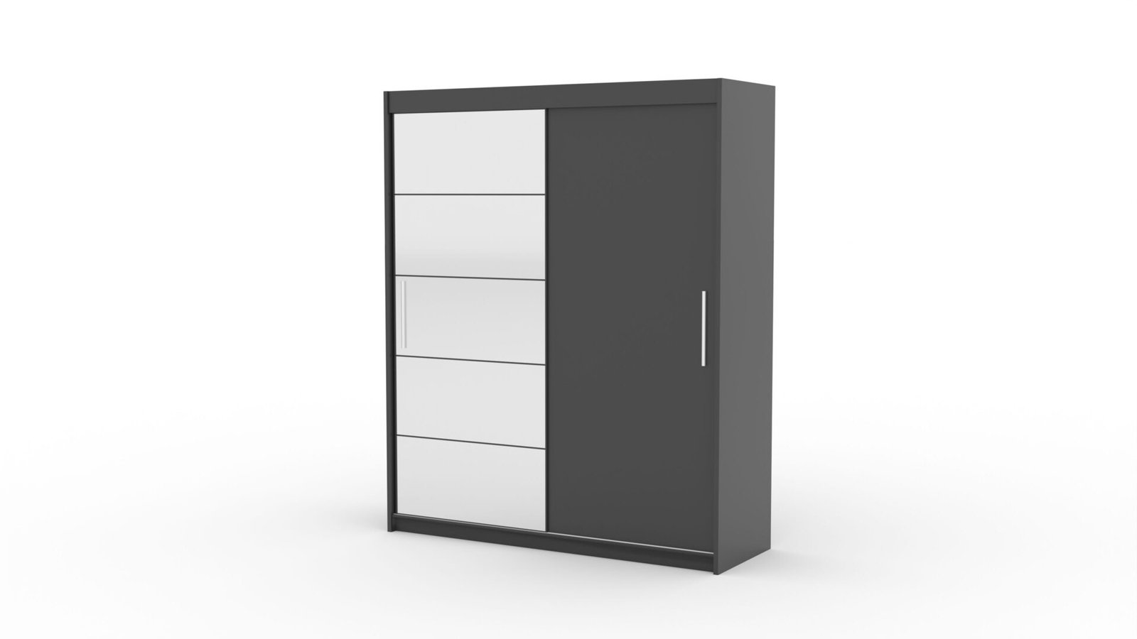 Sliding wardrobe with mirror ESTI 180 anthracite ADRK