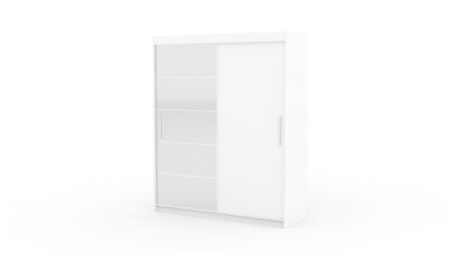 Sliding wardrobe with mirror ESTI 180 white ADRK