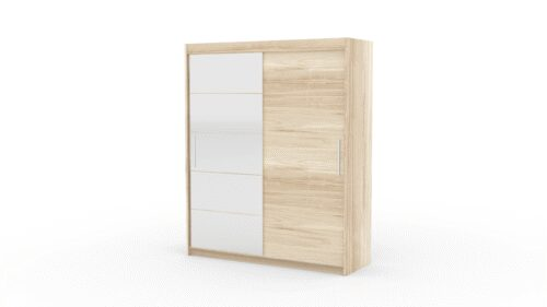 Sliding wardrobe with mirror ESTI 180 Sonoma ADRK