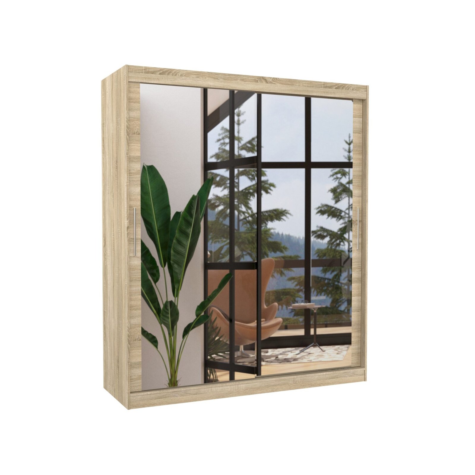 ETTORE 180 Sonoma ADRK sliding wardrobe with mirror