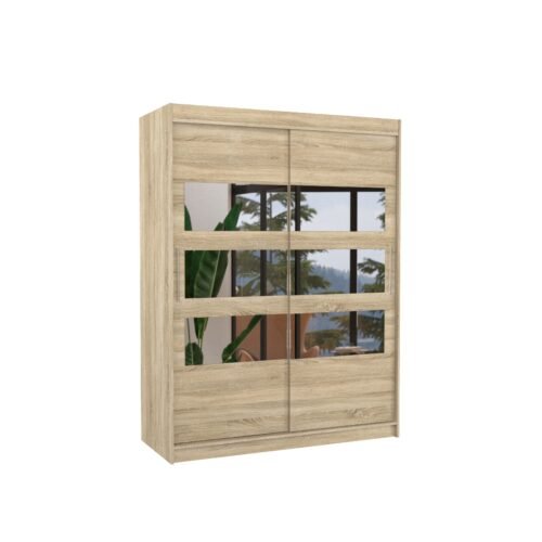 Sliding wardrobe with mirror FLORENTO 150 Sonoma ADRK